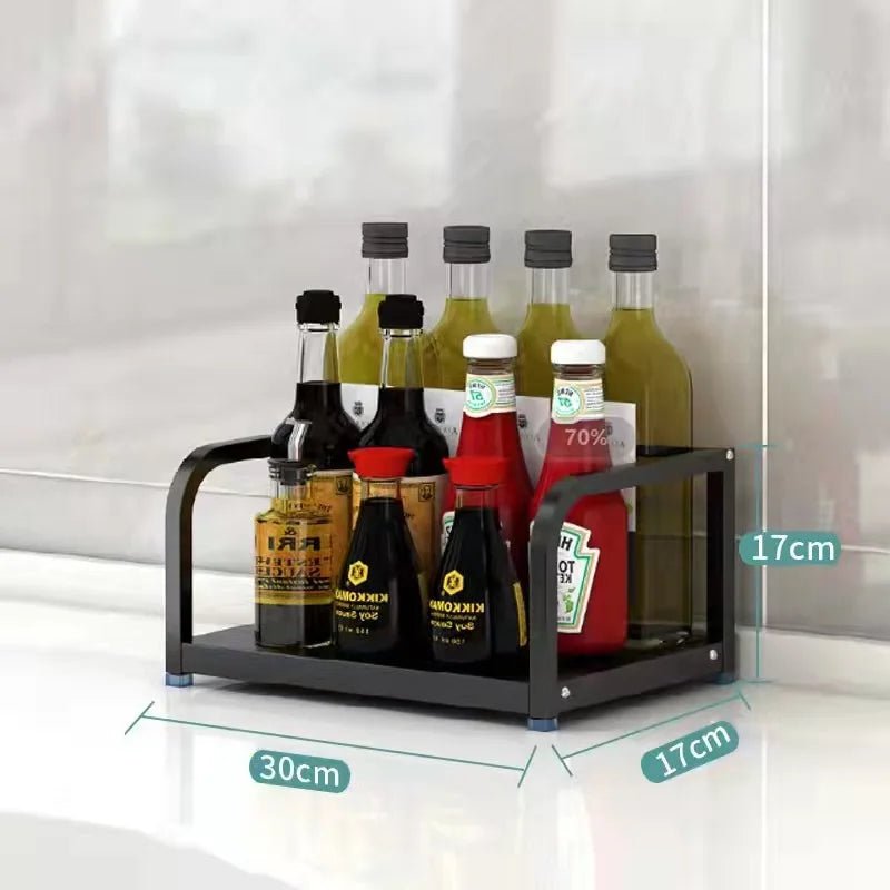 2/3Layers Kitchen Storage Rack Spice Racks Seasoning Shelf Condiments Knife Cutting Board Holder Drain Stand Storage Accessories - Macuisinebeny.com